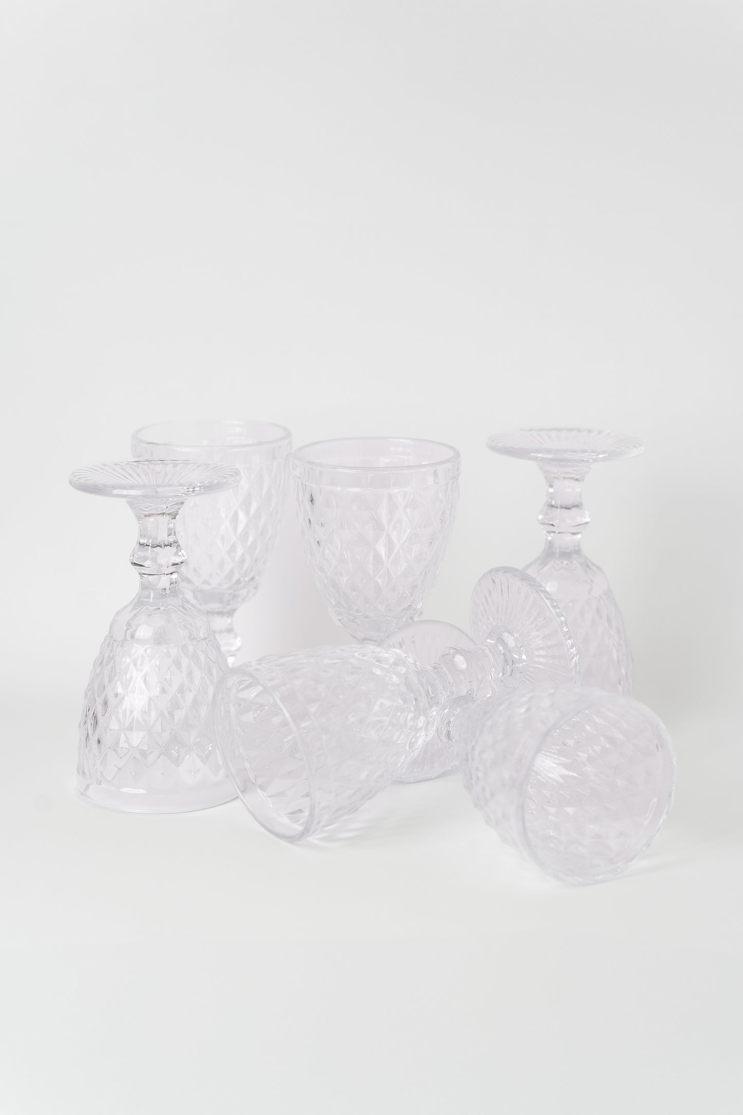 Verre à pied coloré lot de 6