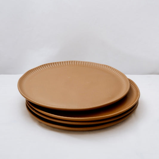 Assiettes marron