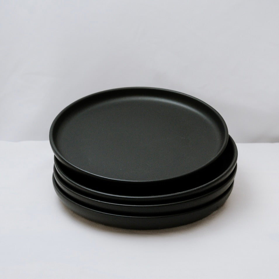 Assiettes dessert noir